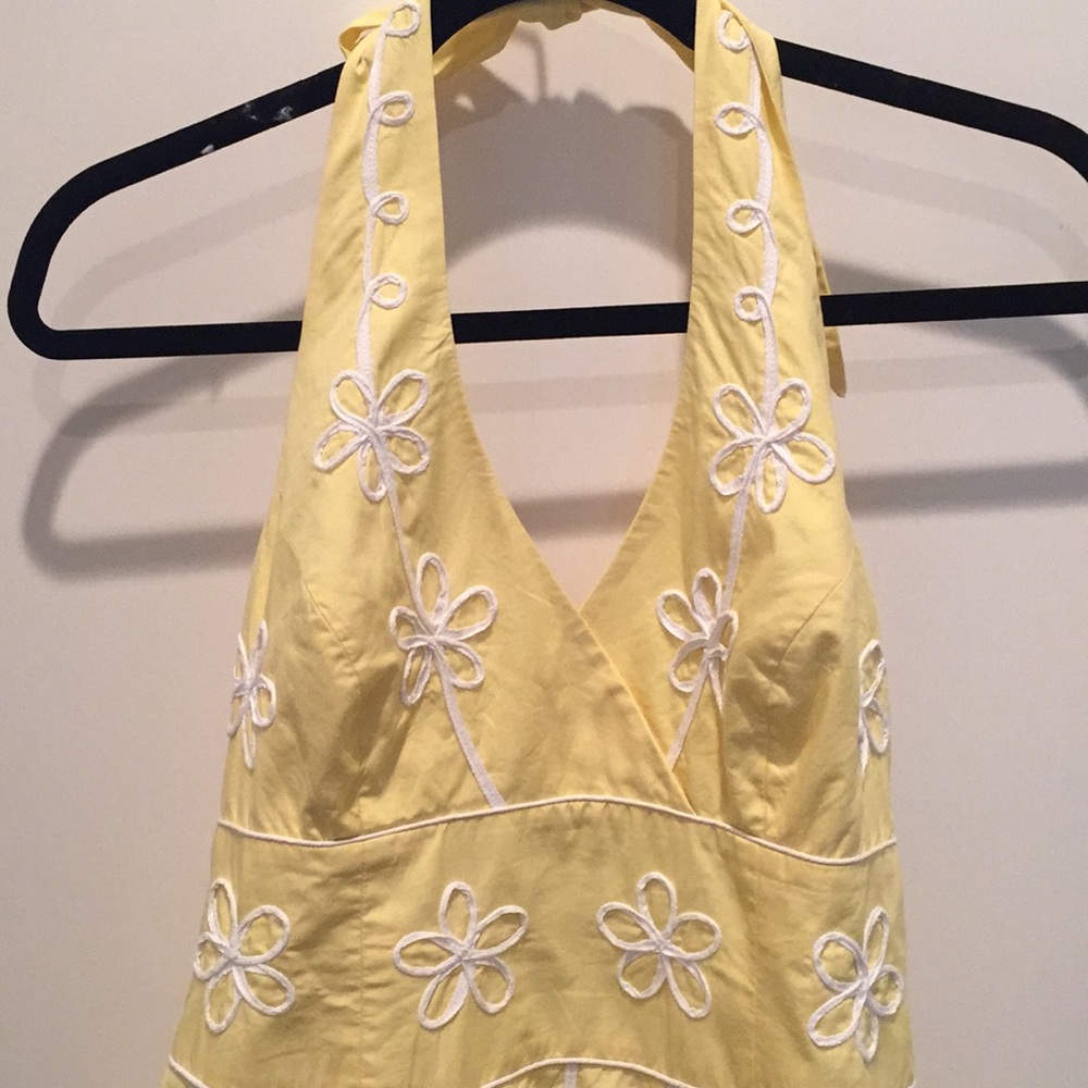 Lilly Pulitzer yellow halter dress